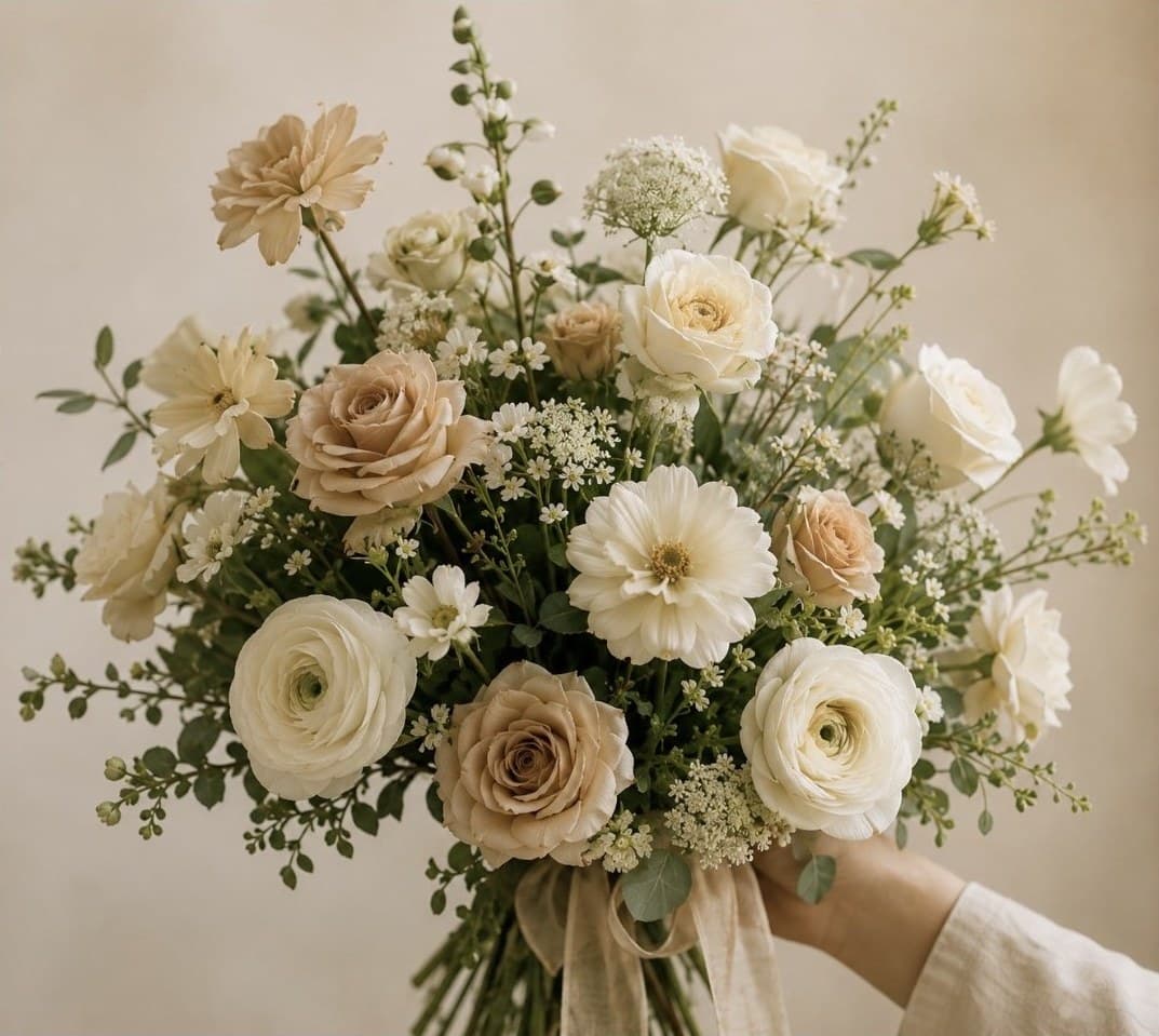 Cheerful garden-style birthday bouquet by Hana Studio Vancouver